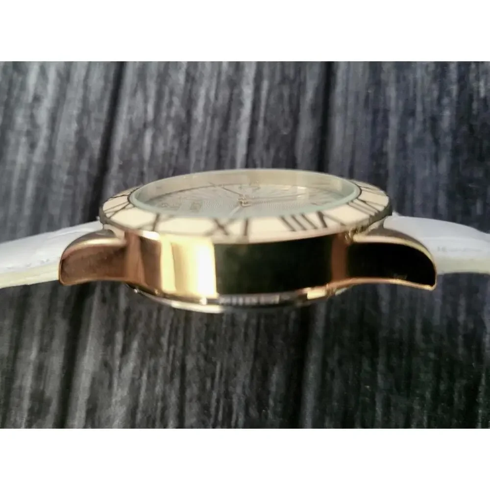 Rare Gruen Watch Ceramic Roman Bezel Guilloche‎ Dial W Box